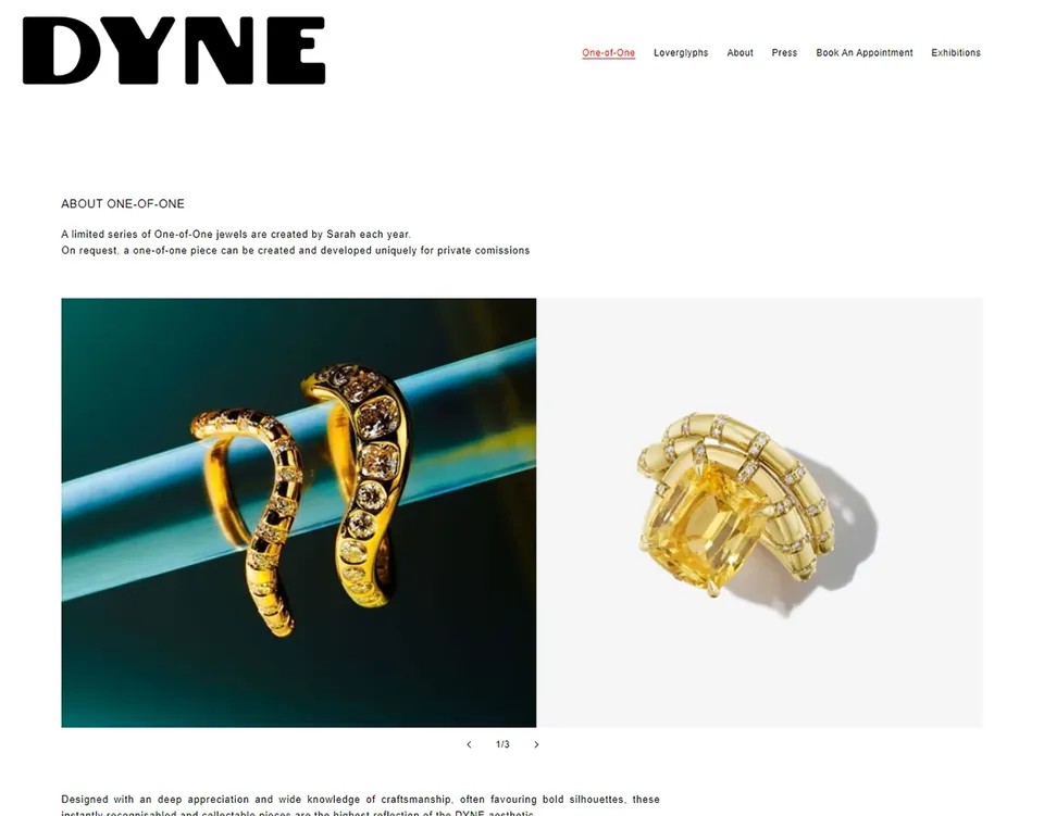Dyne website homepage