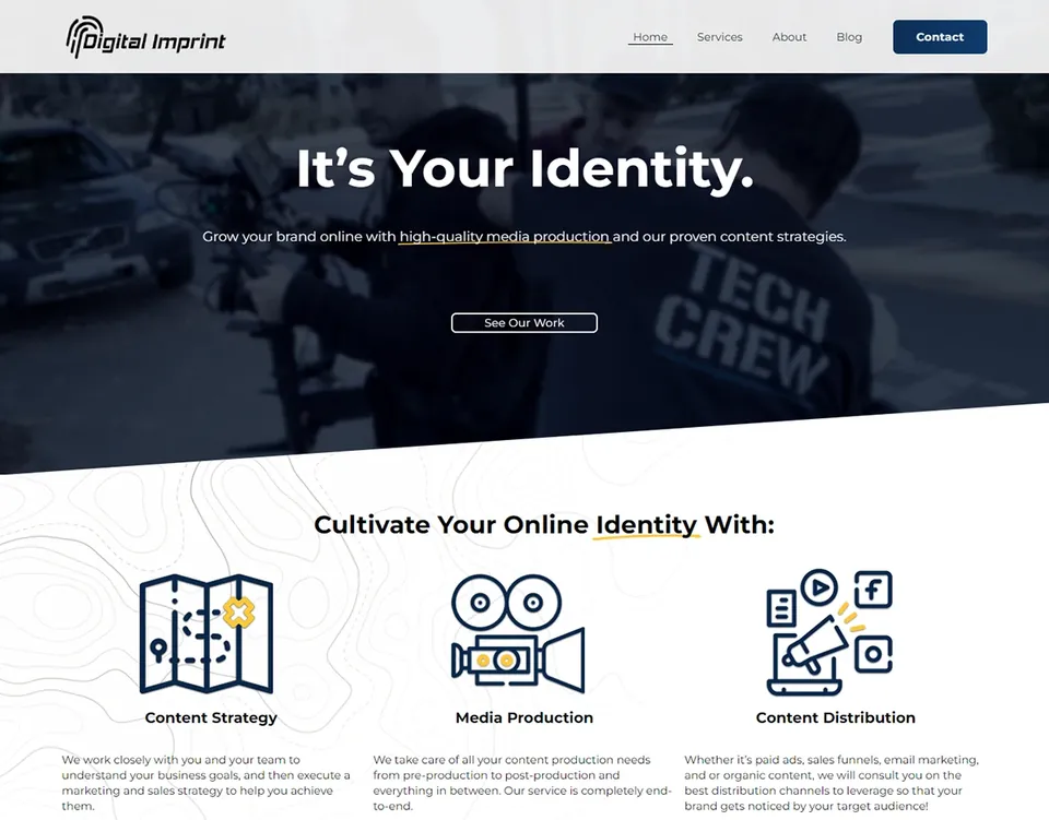 Digital Imprint website homepage