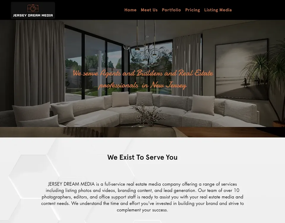 Jersey Dream Media website homepage