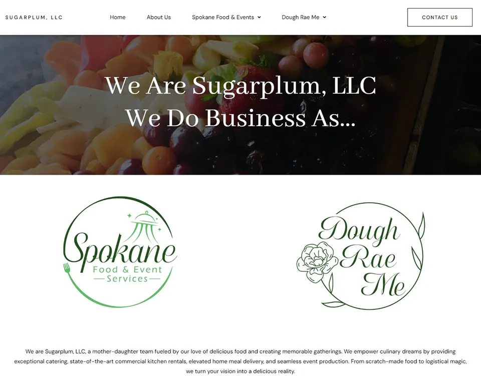 Spokane Food & Events website homepage